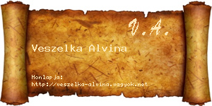Veszelka Alvina névjegykártya